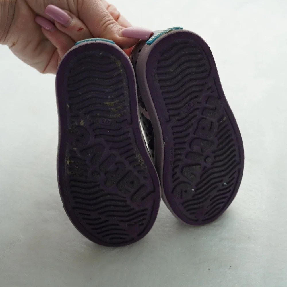 Native Shoes Jefferson Kids 8 Purple Perforated Slip On Sneakers Water Shoes
